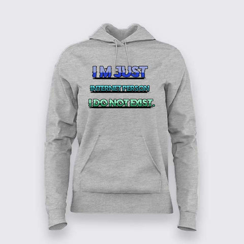 I'm Just an Internet Person Hoodie For Women - Funny Digital Ghost