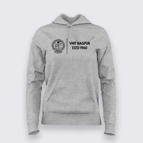 VNIT Logo ESTD Hoodie For Women - Show Your Pride