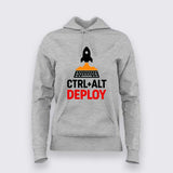 Ctrl Alt Deploy T-Shirt for Women – DevOps Rocket Launch