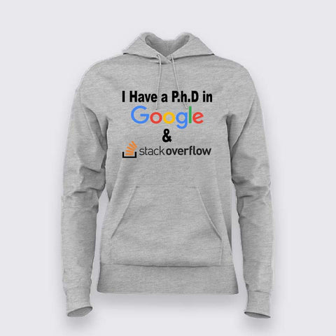 Google & Stack Overflow Hoodie For Women - Funny Coder
