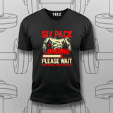 Six Pack Loading Funny Gym T-Shirt For Men