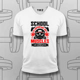 School Is Important But Muscles Matter T-Shirt For Men
