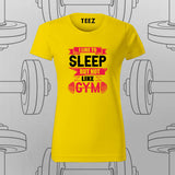 Sleep vs. Gym Funny Fitness T-Shirt – For Women