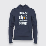 I Run on Chai & Bollywood Songs T-Shirt for Women - Vibrant Style