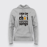 I Run on Chai & Bollywood Songs T-Shirt for Women - Vibrant Style