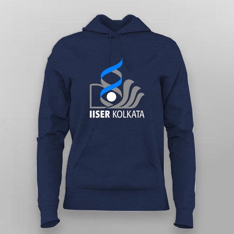 IISER Kolkata Logo Hoodie for Women – Academic Pride Wear