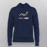 XAU Gold Trading Hoodie For Women