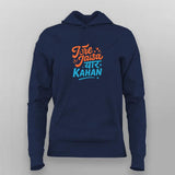 Tere Jaisa Yaar Kahan Hindi Slogan Hoodie For Women