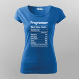 programmer Nutritional Values Funny Nutrition Facts T-Shirt For Women