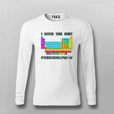 I Wear This Shirt Periodically T-Shirt For Men - Funny Science Tee