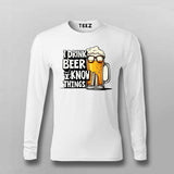 I Drink Beer T-Shirt for Men – Funny Tee Online India