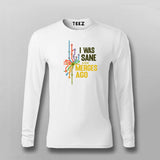 Funny Git Merge T-shirt | I Was Sane A Few Merges Ago