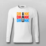Drink Drank Drunk T-Shirt for Men – Online India Party Tee