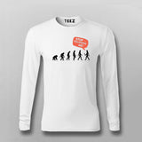 Stop Following Me T-shirt For Men – Funny Evolution Design