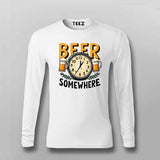 Beer Somewhere T-Shirt for Men – Funny Tee Online India