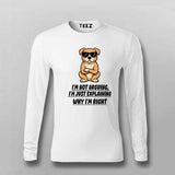Cool Attitude Dog T-shirt For Men