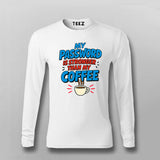 My Password Is Stronger T-Shirt For Men – Coffee vs Code Edition