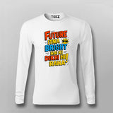 Future Bright Funny Hindi Slogan T-shirt For Men