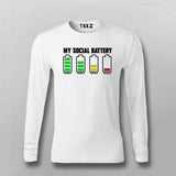 Social Battery T-Shirt for Men – Drained Around People