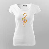 Lord Shiva Om Trishul Sanskrit T-Shirt for Women