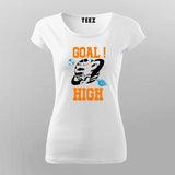 Astronaut Playing Football T-Shirt for Women - Unique Space Style