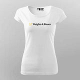 Weights & Biases T-Shirt for Women – Train Hard, Debug Harder