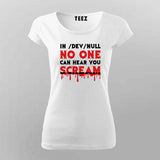 No One Scream Horror T-shirt For Women