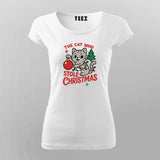 The Cat Who Stole Christmas T-shirt For Women