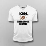 I Code Therefore I Coffee Men’s T-Shirt – Funny Coder Tee