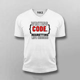 Writing Code T-Shirt for Men – Life Choices Edition
