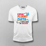Fluent in Data and Sarcasm T-Shirt For Men – Analyst’s Default Mode