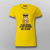 Cool Attitude Dog T-shirt For Women