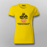 Yogi Spiritual Lotus Trishul T-shirt For Women