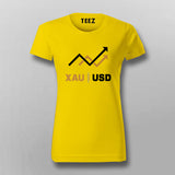 XAU Gold Trading T-shirt For Women