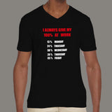 I Always Give 100 Percent At Work Funny V Neck T-Shirt For Men Online India