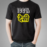 100 % Desi Men’s Hindi T-Shirt Online India