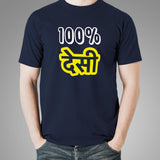 100 % Desi Men’s Hindi T-Shirt India