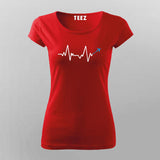 Airplane Love Heartbeat: Fly High Ladies Tee