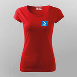 Powershell framework programming IT chest logo t shirt for Women Online India