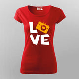 I Love Camera T-Shirt For Women