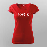 for {} Coder Minimal Design T-Shirt For Women India