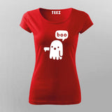 Ghost Boo funny Scary T-shirt for Women