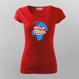 Lets Go Travel The World T-shirt For Women India