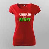 Buy Unleash the Beast Gym T-Shirt For Women