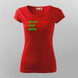 Programmer Humor Middle Finger T-Shirt For Women