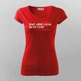 Don't Judge a Book ( Programmer ) By It's Cover ( Commit History) Funny Programming T-shirt For Women