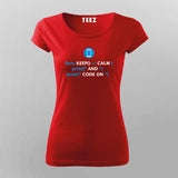 Keep Calm Shirt for IOS Swift Developers T-Shirt For Women