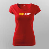 Code  Of Duty T-Shirt For Women