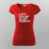 Eat Sleep Leet Repeat T-Shirt For Women