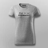 Avoid Negativity Maths Funny T-Shirt For   Women